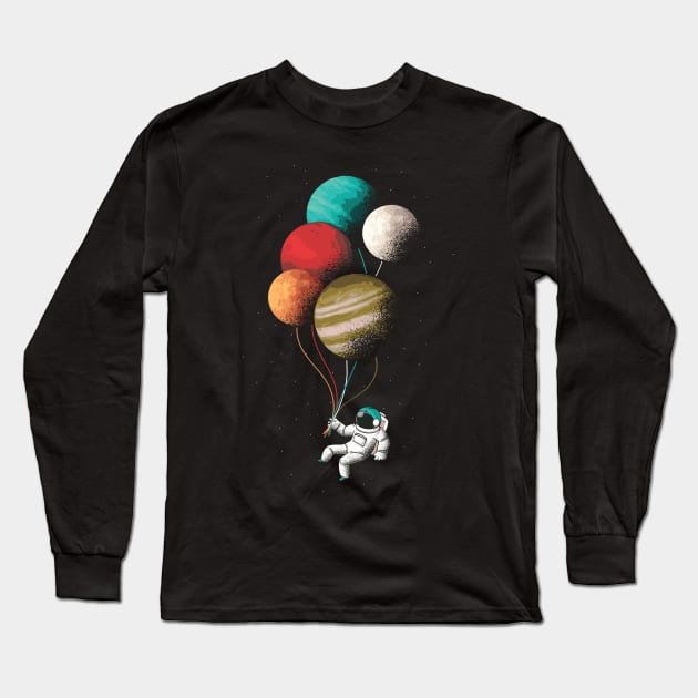 Astronaut Balloons Long Sleeve T-Shirt by LR_Collections